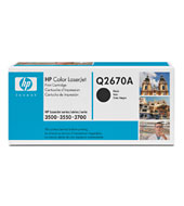 HP Q2670A Color LaserJet 3500, 3550 & 3700 series color laser printer - Black Print Cartridge